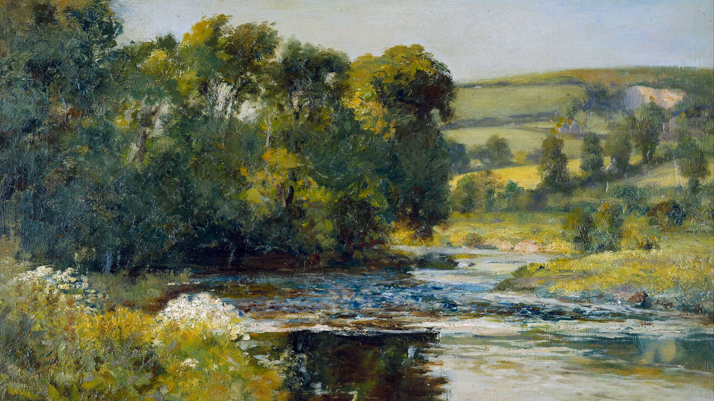 Streamside painting by Edward Mitchell Bannister