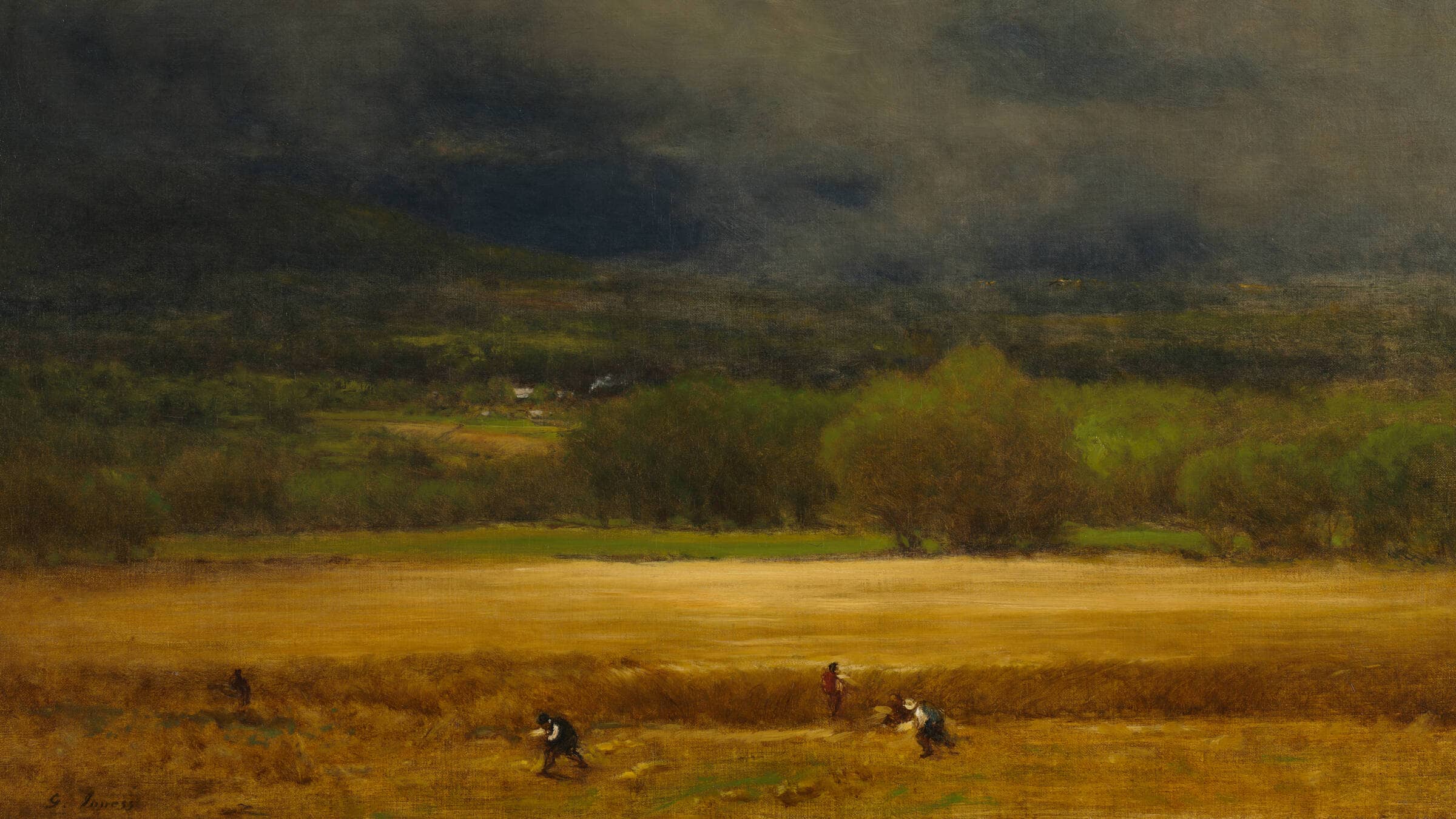 The Wheat Field painting by George Inness, c. 1875–1877