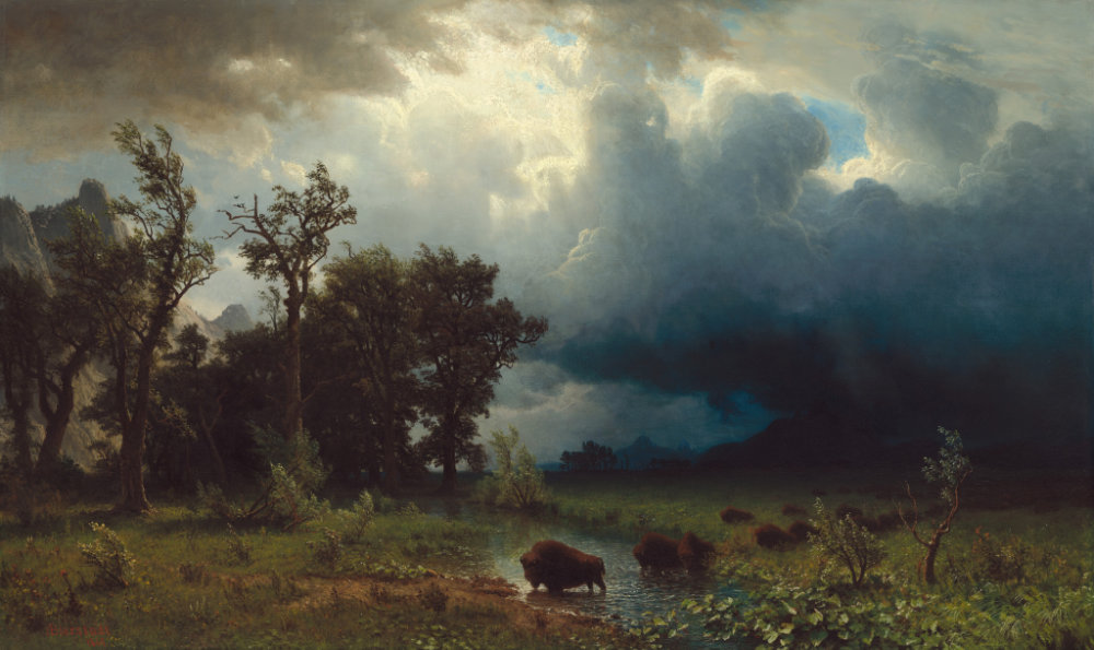 Albert Bierstadt, Buffalo Trail: The Impending Storm, 1869