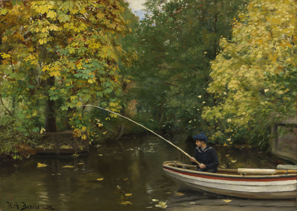 H.A. Brendekilde, Fishing Boy, 1880