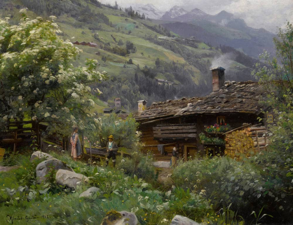 Peder Mørk Mønsted, A Cottage in Gastein, Austria, 1912